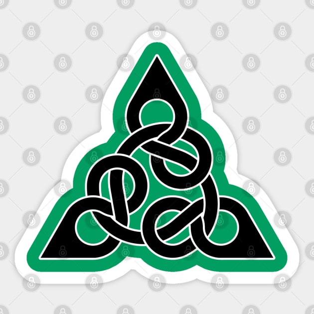 Figure Eight Endless Knot Triangle Sticker by taiche